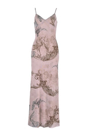 Reveling in The Unknown Floral Print Slip Stretch Maxi Dress