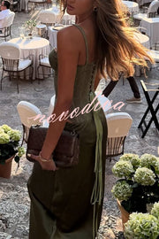 In A Fairytale Lace Corset Back Lace-up Slip Stretch Bodysuit