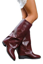 Retro Pointed-toe Slouch Boots