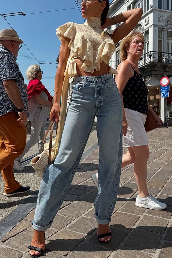 Versatile and Comfortable Denim High Rise Pocketed Straight Jeans