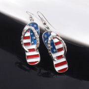 Independence Day American Flag Soft Metal Earrings