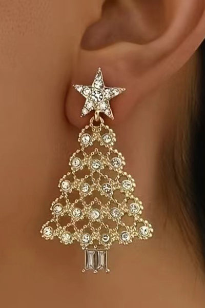 Christmas Tree Fashion Diamond Earrings