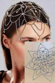 Rhinestone Tassel Mesh Headband