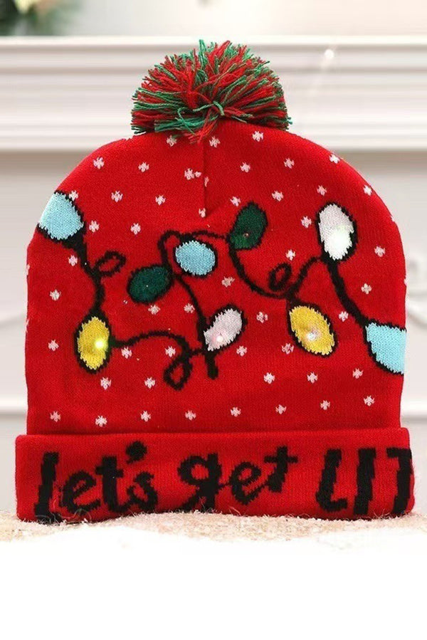 Christmas LED Light Knitted Hat
