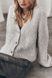 Falling for You Knit Button Up Relaxed Cardigan