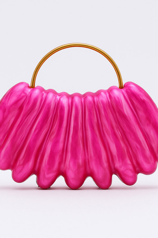Simple Acrylic Wave-shaped Clutch Bag