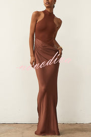 Sexy Sleeveless Slim Waist Hollow Out Maxi Dress