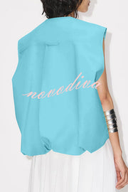 Fashion Zipper Sleeveless Pocket Loose Vest Jacket