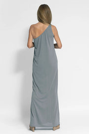 Flawless and Free One Shoulder Relaxed Slit Maxi Dress