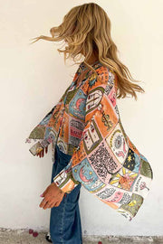 Whimsical Tarot Inspired Print Dolman Sleeve Flowy Shirt and Elastic Waist Wide Leg Pants Set