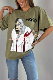 Halloween Anime Print Loose Casual Round Neck Short-sleeved T-shirt