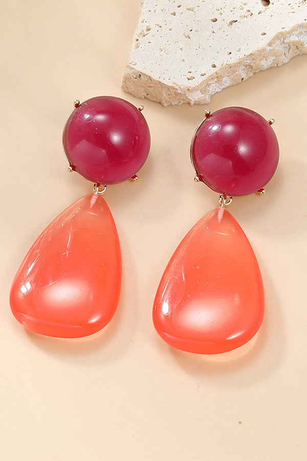 Drop Shaped Resin Earrings