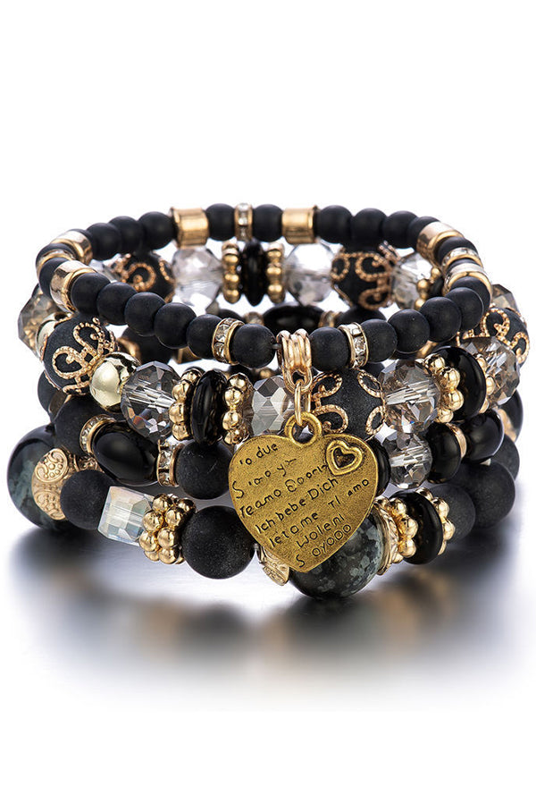 Stylish Bohemian Multi-Layer Crystal Beaded Bracelet