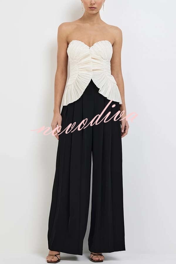 Show Exquisiteness High Rise Pleated Wide Leg Pants