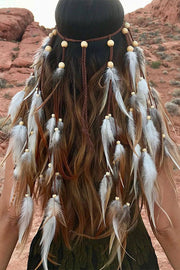 Bohemian Peacock Feather Headband