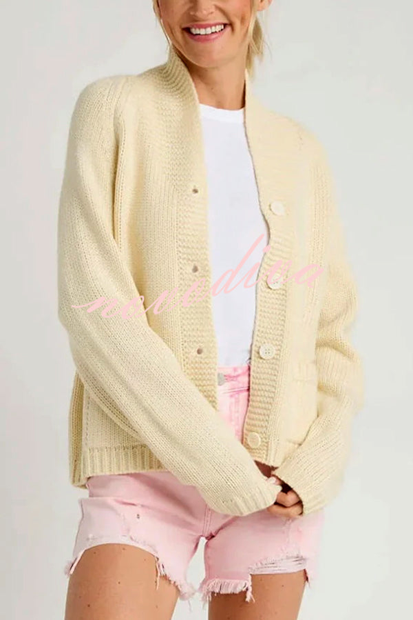 Fashion Lobster Pattern Casual Long Sleeve Knit Cardigan