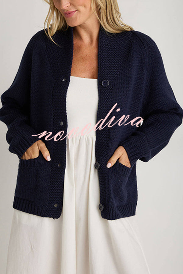 Fashion Lobster Pattern Casual Long Sleeve Knit Cardigan