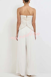 Show Exquisiteness High Rise Pleated Wide Leg Pants