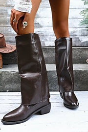 Retro Pointed-toe Slouch Boots