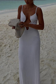 Modern Charm and Creativity Sexy Hollow Out Sling Maxi Dress