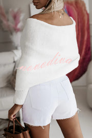 Warm in Two Ways Knit Off Shoulder Relaxed Poncho Sweater