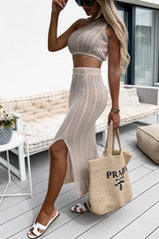 Saturday Surf One Shoulder Knit Cover-up Dress Set