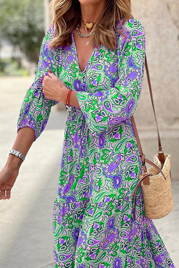 Infinite Days Paisley Print Maxi Dress