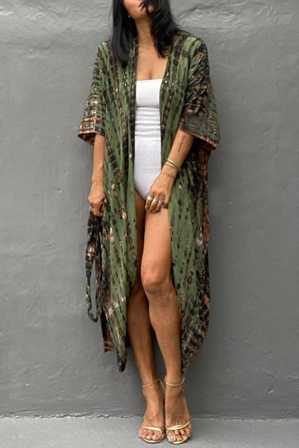 Odette Tiedye Boho Kimono Beach Cover-up