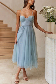 Modern-day Princess Chiffon Suspenders Party Maxi Dress