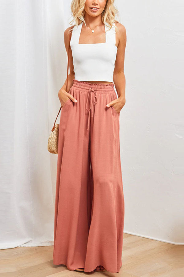 Full of Dreams Pocketed Wide Leg Pants