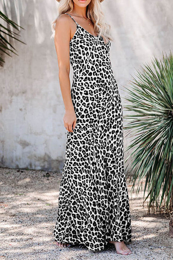 Smokin Hot Leopard Cami Maxi Dress