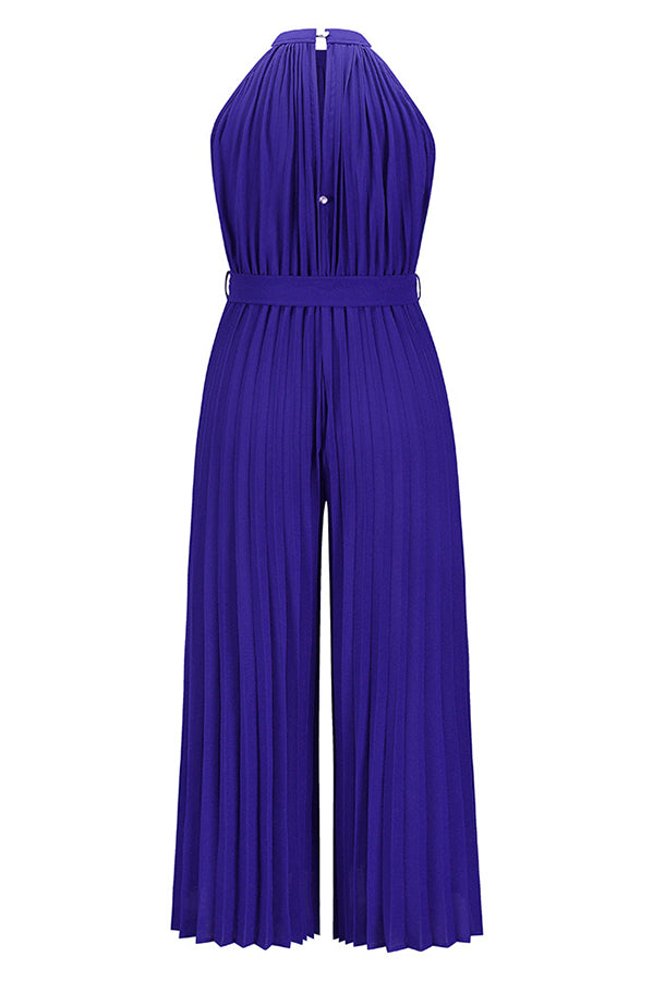 All The Feels Halter Neck Pleated Jumpsuit